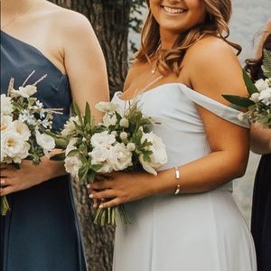 Beautiful Amsale light blue full length dress